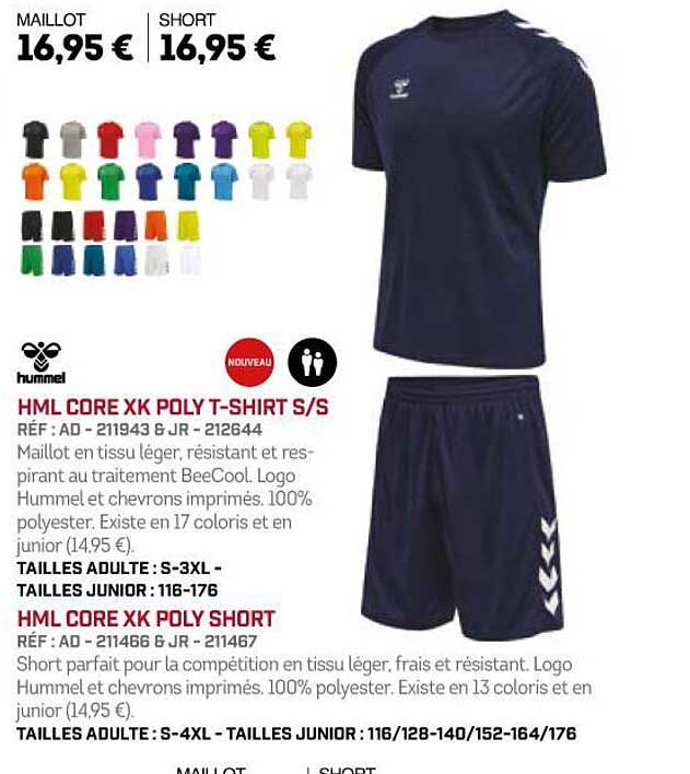 hml core xk poly t-shirt s s hml core xk poly short hummel