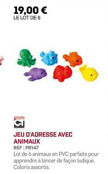 jeu d'adresse avec animaux