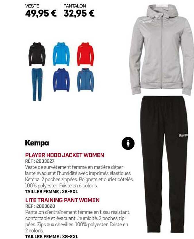 kempa player hood jacket women life training pant women