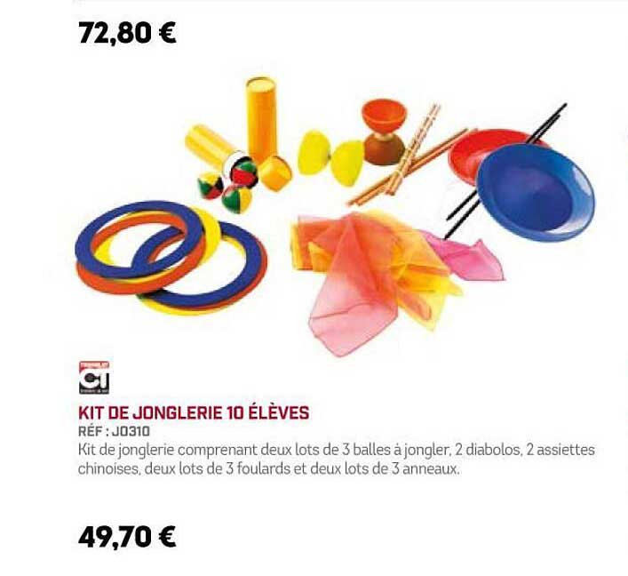 kit de jonglerie 10 élèves