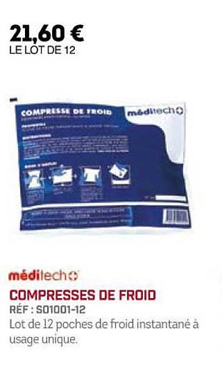 méditech compresses de froid
