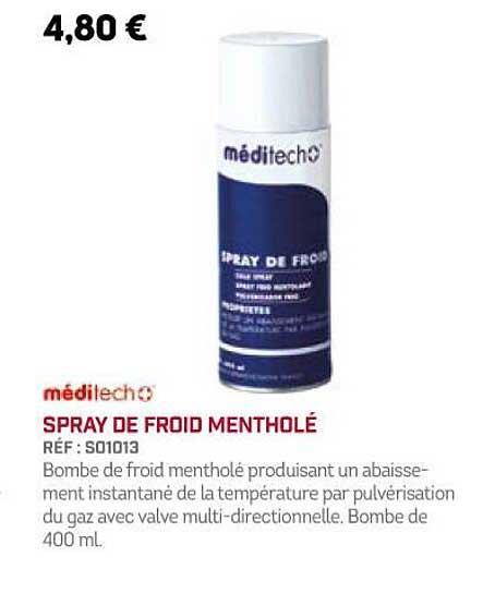 méditech spray de froid mentholé
