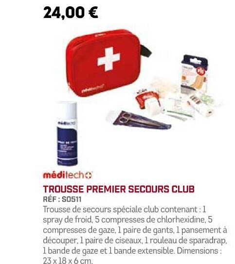 méditech trousse premier secours club