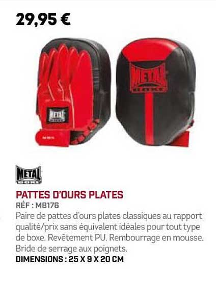 metal pattes d'ours plates