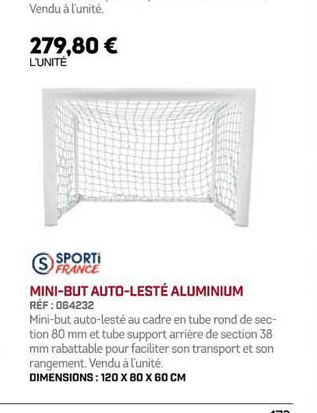 mini-but auto-lesté aluminium sporti france
