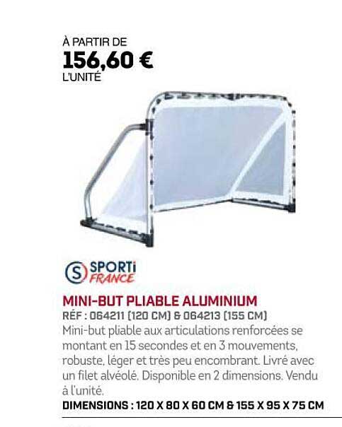 mini-but pliable aluminium sporti france