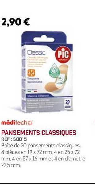 pansements classiques méditech