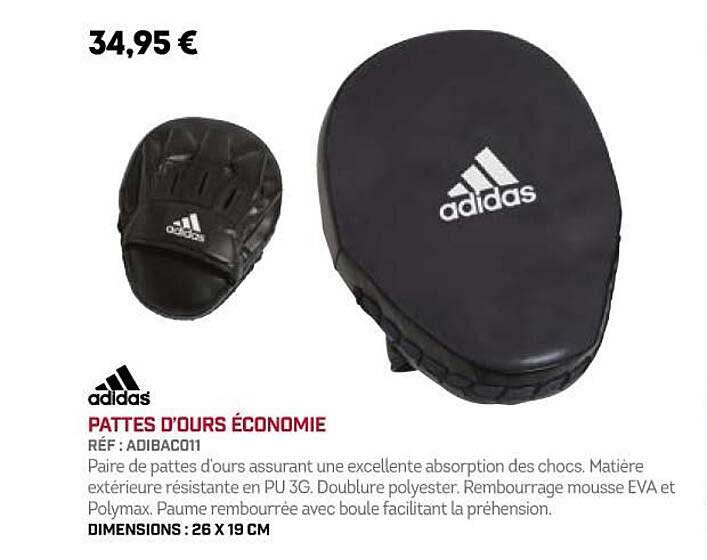 pattes d'ours économie adidas