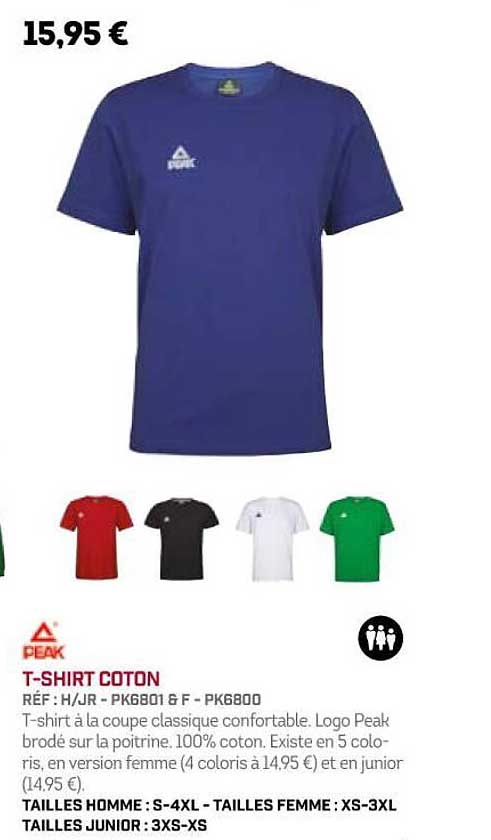 peak t-shirt coton