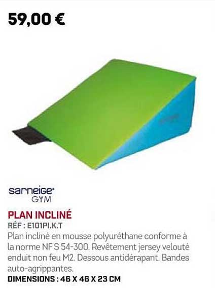 plan incliné sarneige gym