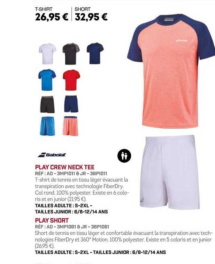 Play Crew Neck Tee Play Short Babolar