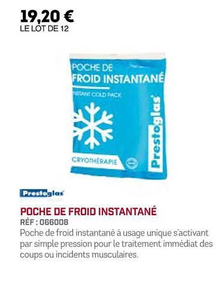 poche de froid instantané prestoglas