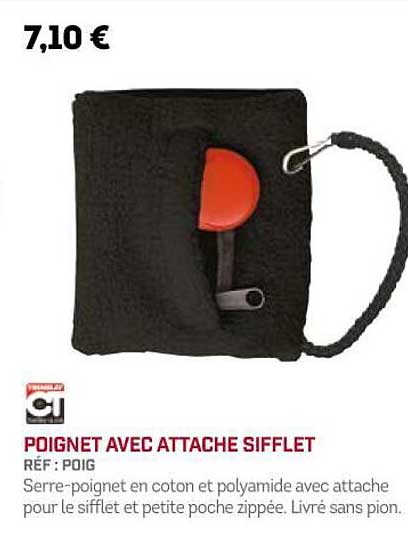 poignet avec attache sifflet