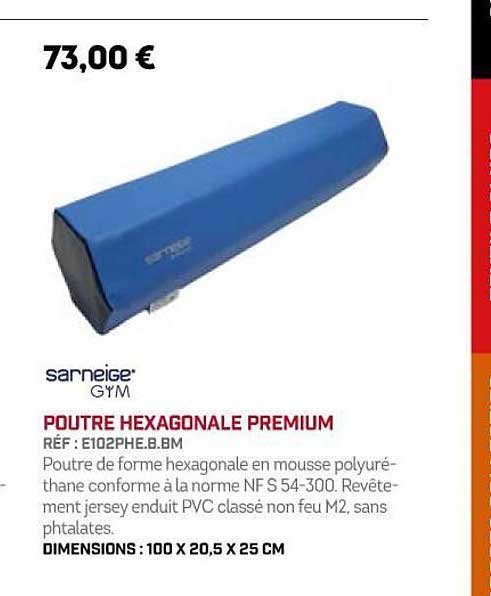 poutre hexagonale premium sarneige gym