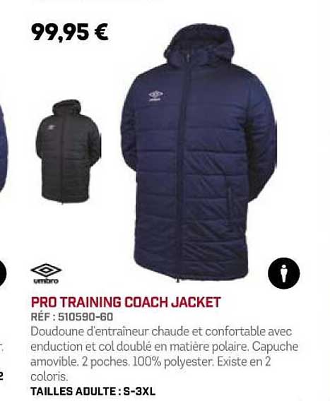 pro training coach jacket umbro