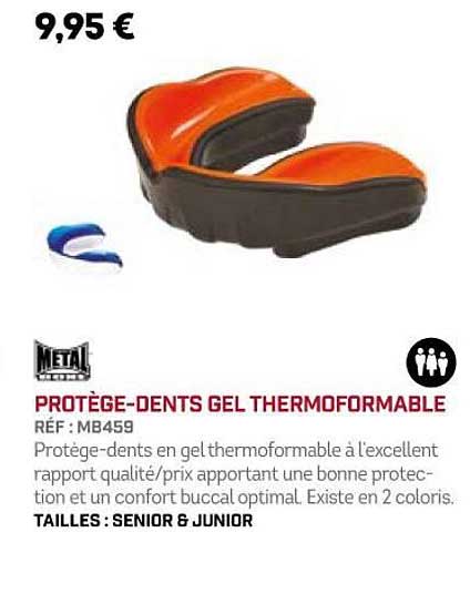 protège-dents gel thermoformable metal