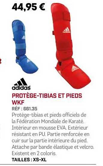 protège-tibias et pieds wkf adidas