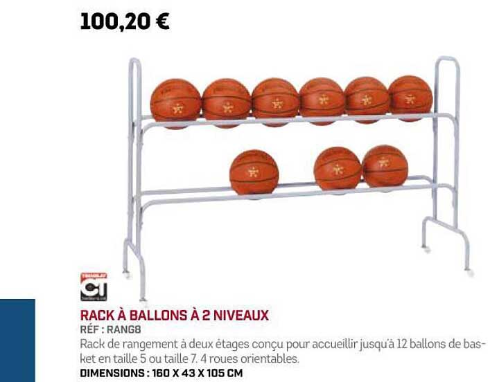 rack à ballons à 2 niveaux