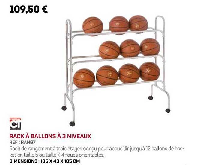 rack à ballons à 3 niveaux