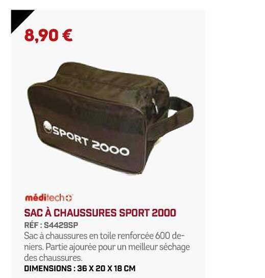 sac à chaussures sport 2000 méditech