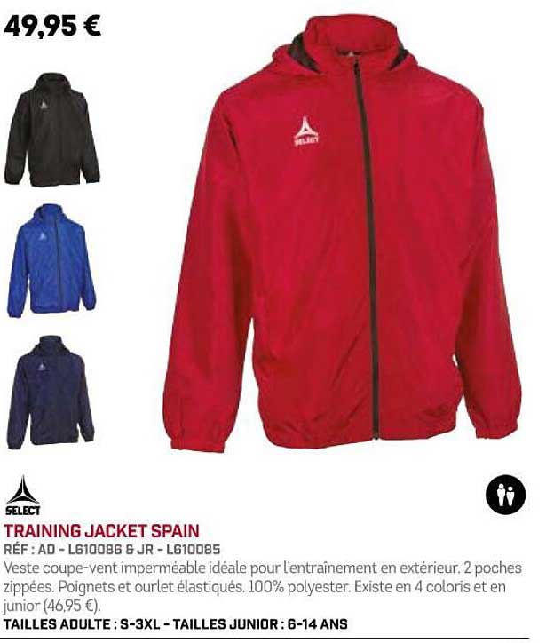 select training jacket spain