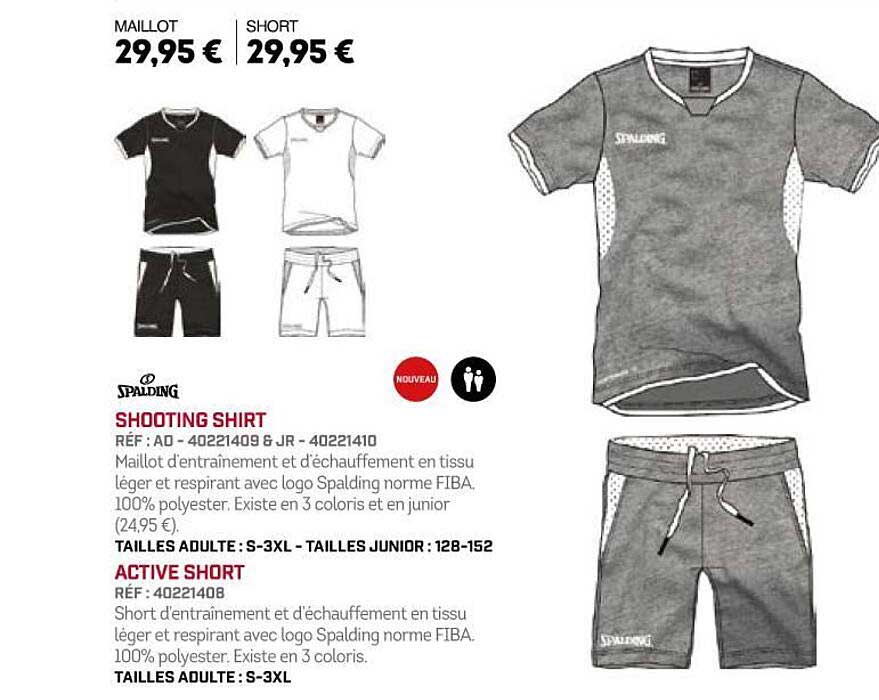 Shooting Shirt Active Short Spalding