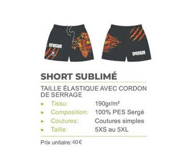 short sublimé