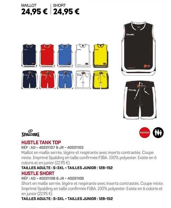 spalding hustle tank top hustle short
