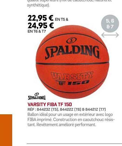 spalding varsity fiba tf 150