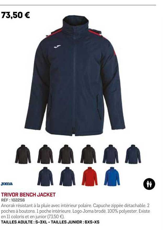 trivor bench jacket joma