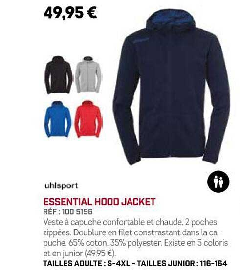 uhlsport essential hood jacket