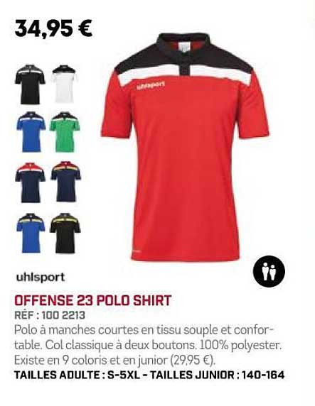 uhlsport offense 23 polo shirt