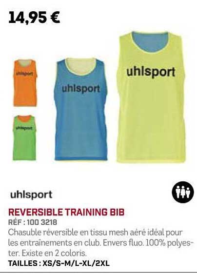 uhlsport revesible training bib