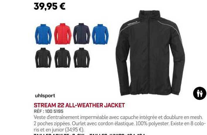 uhlsport stream 22 all-weather jacket