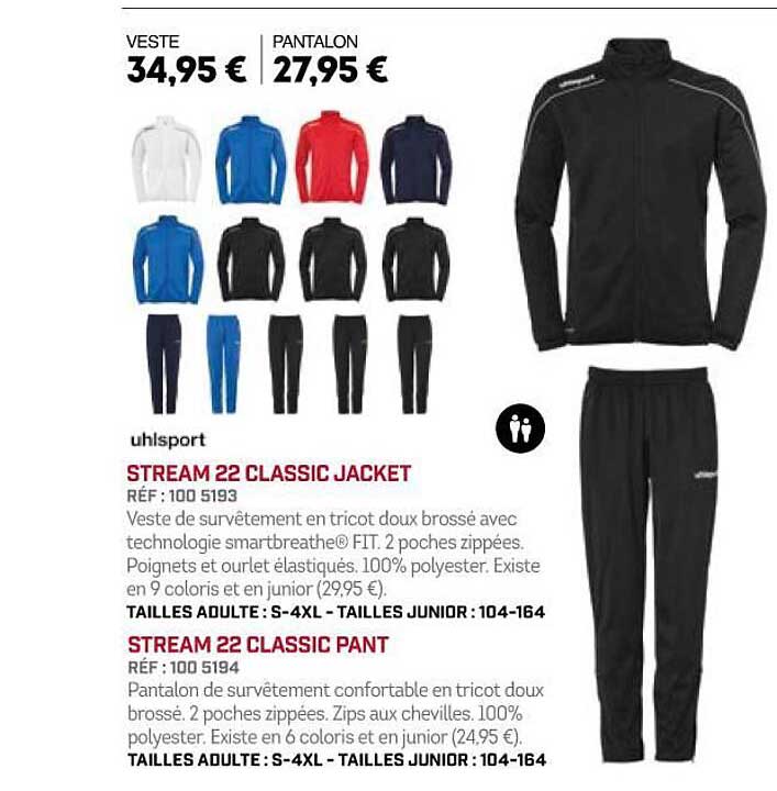 uhlsport stream 22 classic jacket stream 22 classic pant