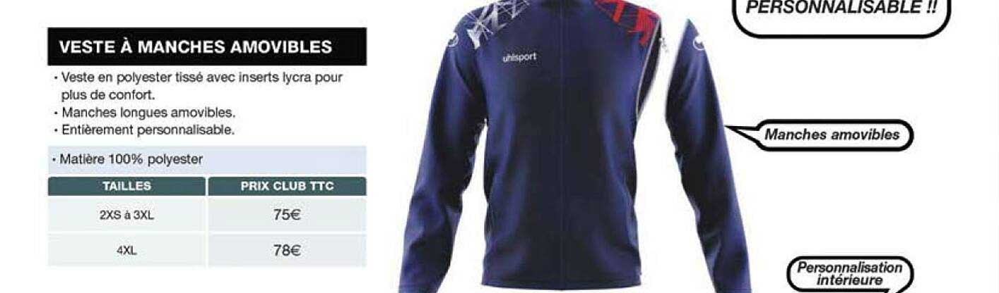 veste à manches amovibles