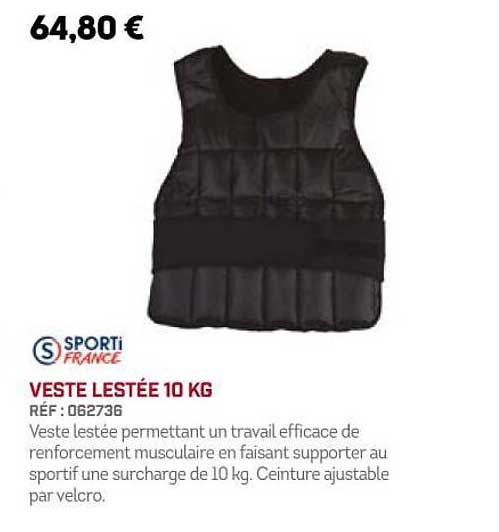 veste lestée 10 kg sporti france
