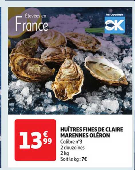 huîtres fines de claire marennes oléron