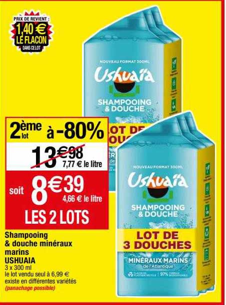 shampooing & douche minéraux marins ushuaïa