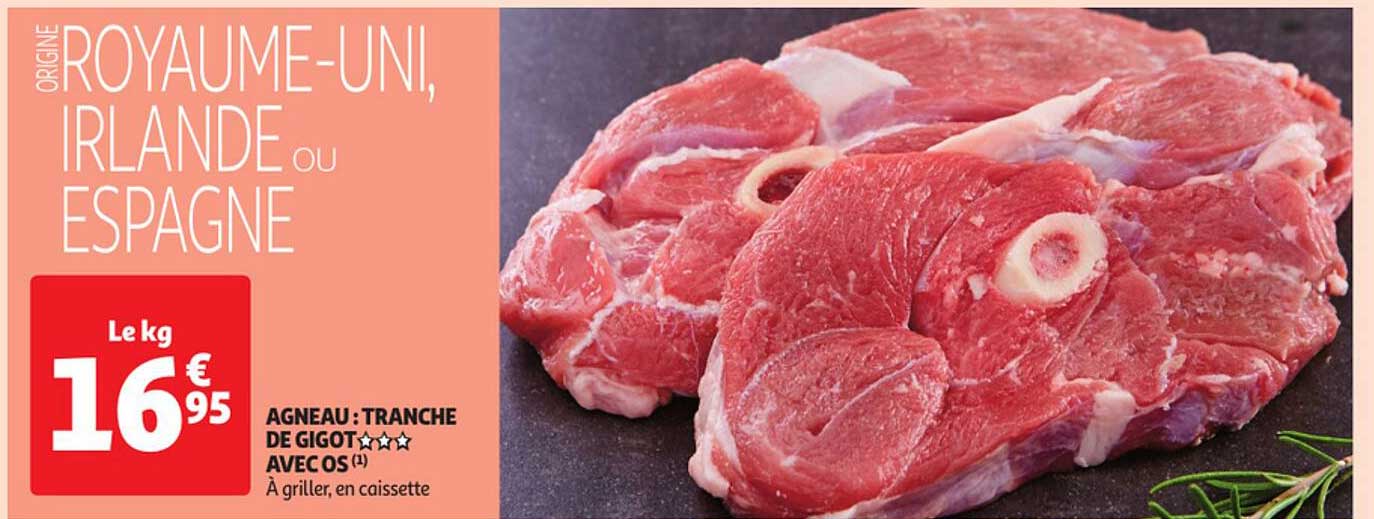 Agneau : Tranche De Gigot***avec Os
