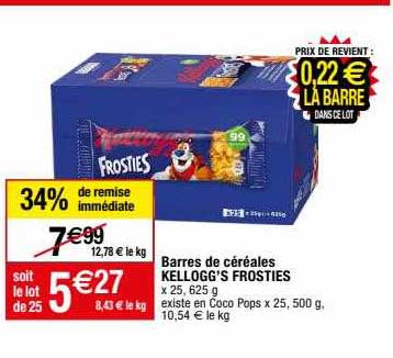 Barres De Céréales Kellogg's Frosties