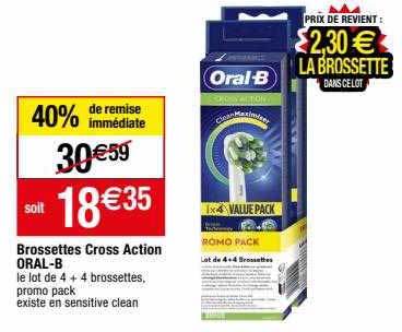 brossettes cross action oral-b