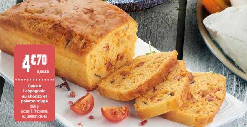 cake à l'espagnole au chorizo et poivron rouge