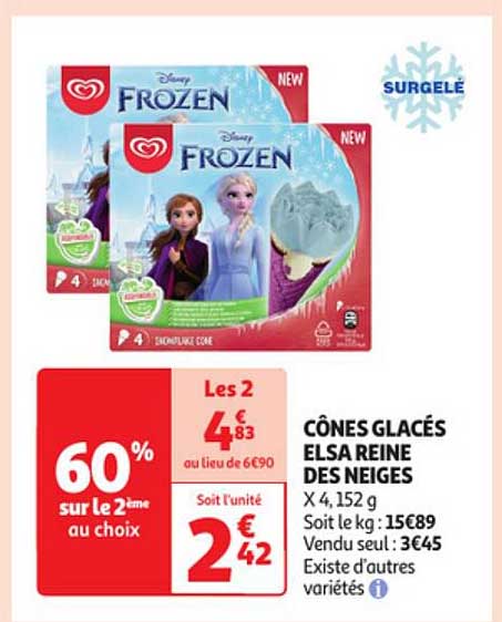 cônes glacés elsa reine des neiges