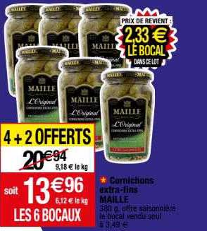 cornichons extra-fins maille