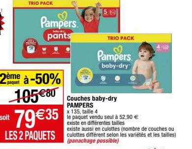 couches baby-dry pampers