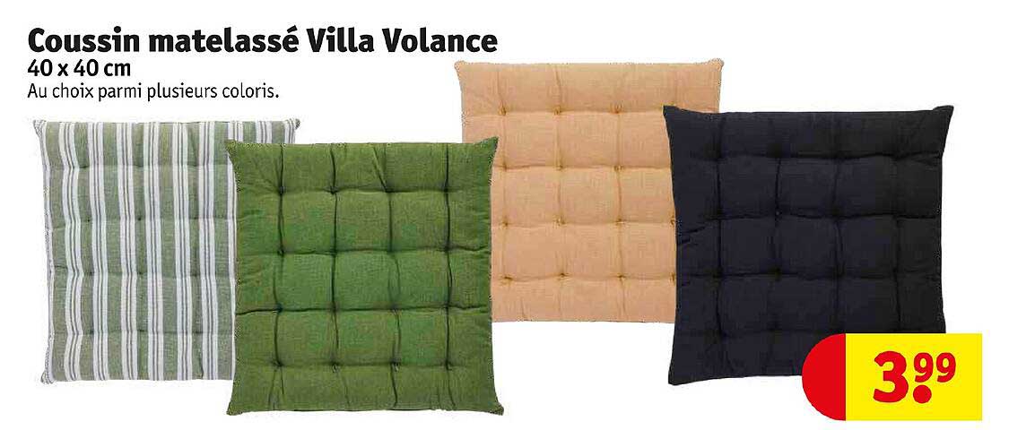 coussin matelassé villa volance