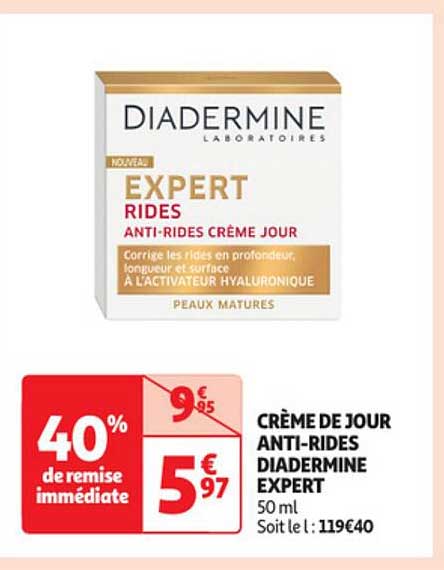 crème de jour anti-rides diadermine expert