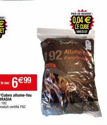 cubes allume-feu brasia