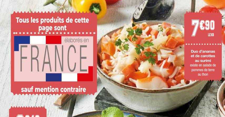 duo d'ananas et de carottes au surimi